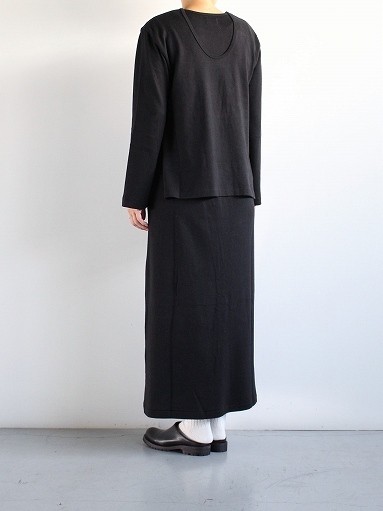 THE HINOKI　Organic Cotton L/S Layered Dress / Black_b0139281_12554152.jpg