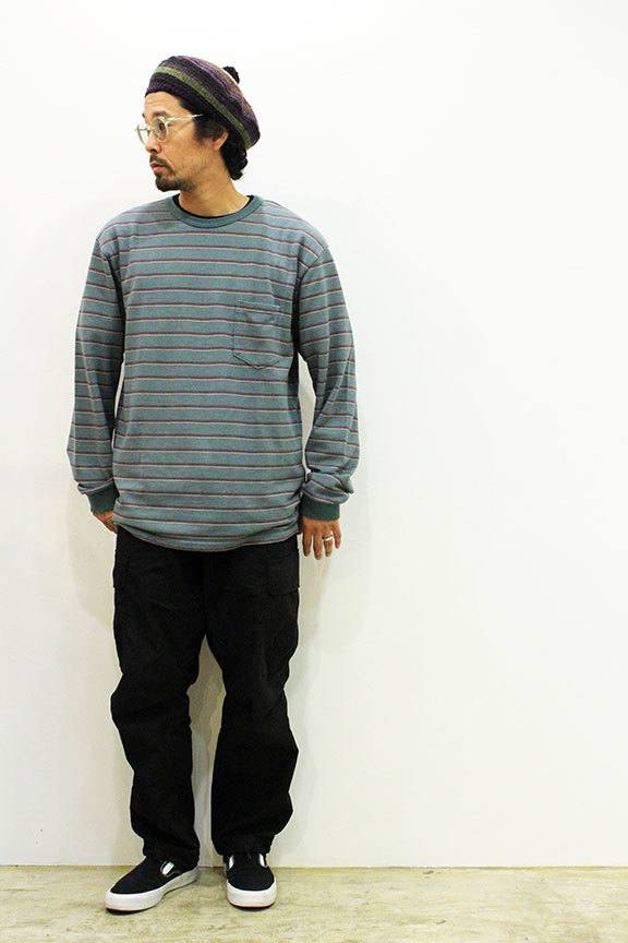 COMFORTABLE REASON (コンフォータブルリーズン) \" Pique Border L/S Pocket Tee \"_b0122806_12585805.jpg