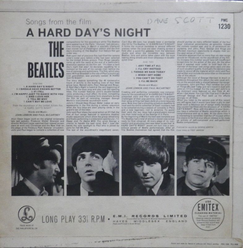 The Beatles その 4 A Hard Days Night : アナログレコード巡礼の旅