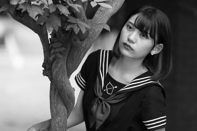 華乃ちひろちゃん３ モノクロポートレート写真館