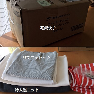 届いた生地と焼き芋と贅沢フード。_f0372998_22214719.jpg
