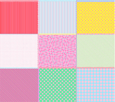 オリジナル生地 ドット ストライプ 格子パネル Yubiyubiquilt オリジナル生地 ドット ストライプ 格子パネル Yubiyubiquilt