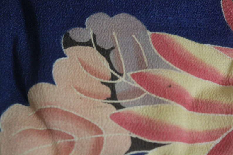 紅花染め　木綿友禅　明治期　五つ紋合わせ子供着物ヴィンテージ　希少　古布木綿 紅花染め 木綿友禅 明治期 五つ紋合わせ子供着物 ヴィンテージ