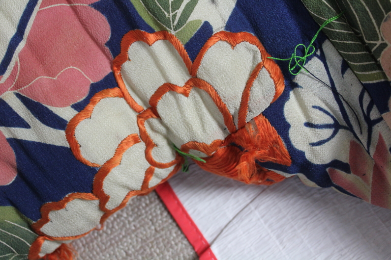 古布 木綿 友禅 夜着 Japanese Antique Textile Yuzen-dye Yogi