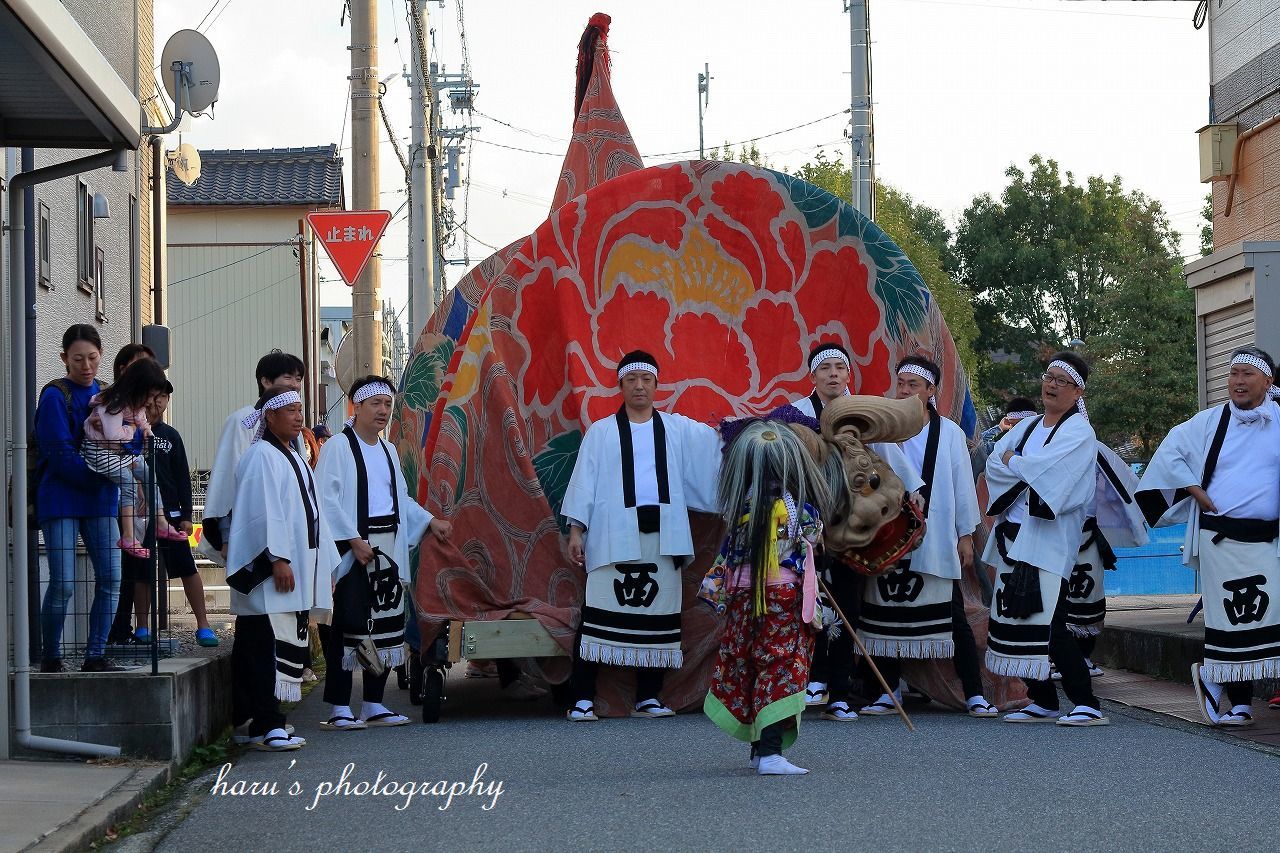 秋季例大祭 奉納獅子舞_f0297537_09011227.jpg