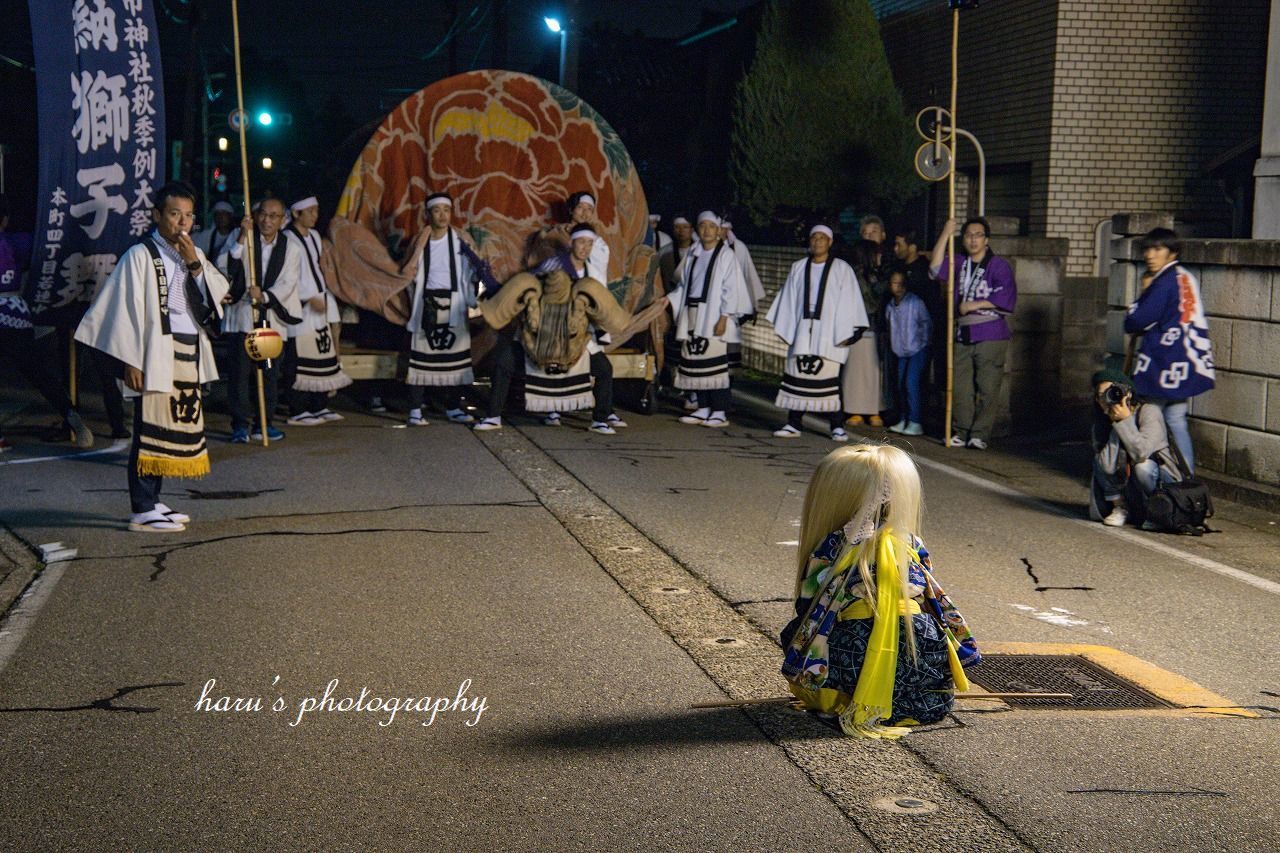 秋季例大祭 奉納獅子舞_f0297537_09014309.jpg