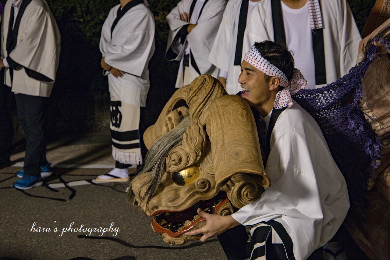 秋季例大祭 奉納獅子舞_f0297537_09015305.jpg