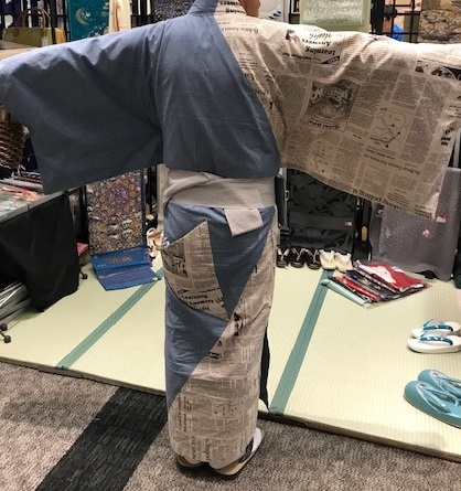 きものサローネ・洋服地でご自分で作られた男性着物。_f0181251_18452108.jpg