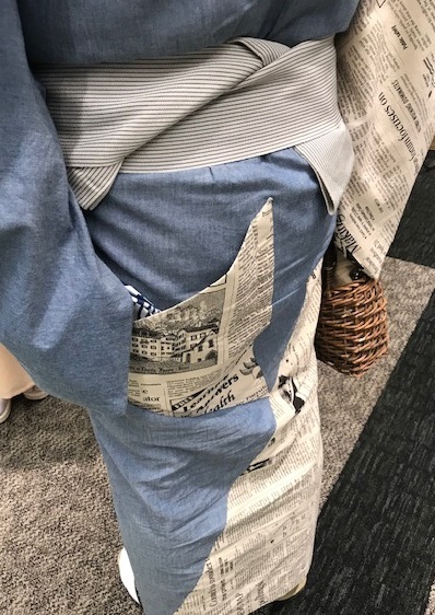 きものサローネ・洋服地でご自分で作られた男性着物。_f0181251_18454879.jpg