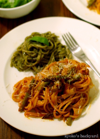 2種類パスタ+サラダ_b0253205_12121351.jpg