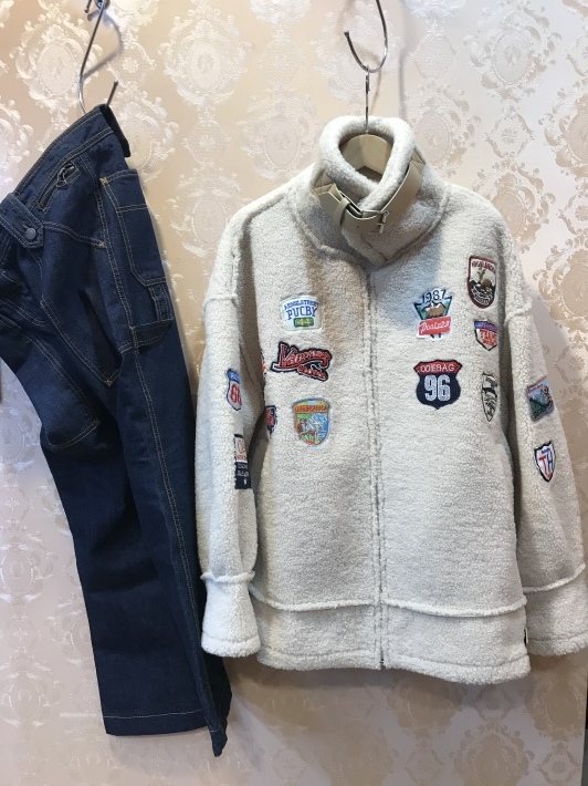 ワッペン付ボアブルゾン : 下北沢 きれいめ 大人のセレクト