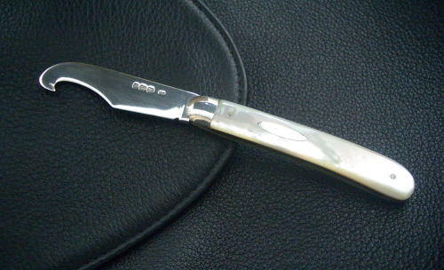 オレンジ皮むき用シルバー フォールディング フルーツナイフ(アンティーク)_a0389018_09584505.jpg