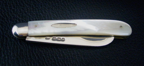オレンジ皮むき用シルバー フォールディング フルーツナイフ(アンティーク)_a0389018_09585177.jpg
