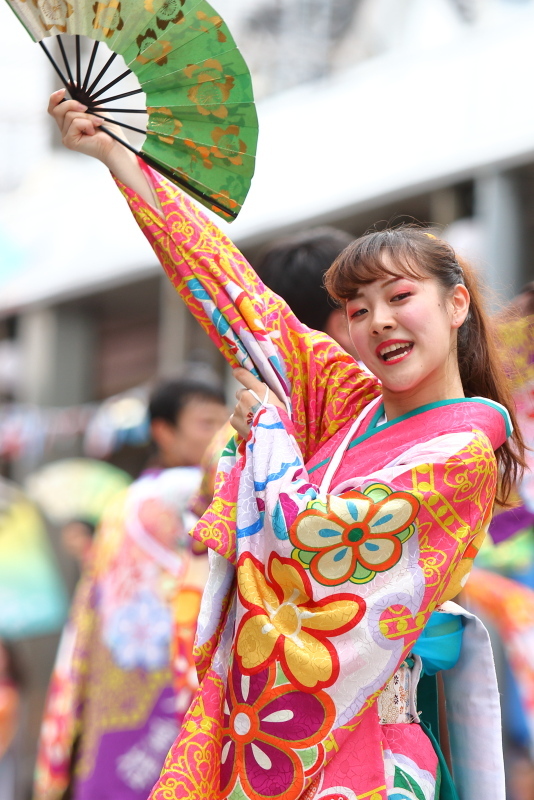 第66回よさこい祭り 本番2日目 愛宕競演場 奈良市役所チーム八重櫻 その2_a0077663_18240542.jpg