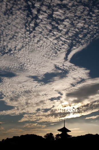 法起寺と秋の空_a0287347_08441324.jpg