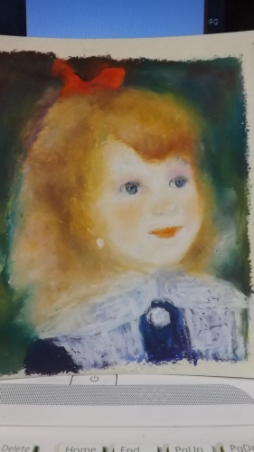 名画の人物画をクレヨンで描く 日々をスケッチ 名画の人物画をクレヨンで描く 日々をスケッチ