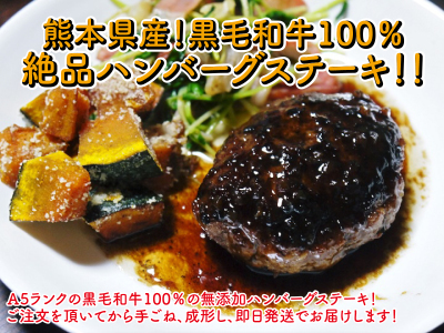 毎月1回の限定販売!熊本県産A5ランク黒毛和牛100%のハンバーグステーキ!令和5年5月は24日出荷です!_a0254656_17564966.jpg