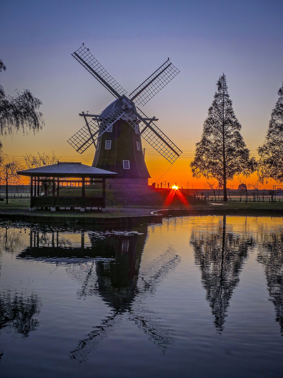 2019.10.23風車のある風景(あけぼの山農業公園) : ダイヤモンド