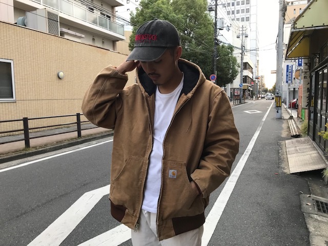Carhartt アクティブジャケット オーバーオールUSED 古着　2点 古着 90s USA製 Carhartt ブラウン ダック Wニー ワーク