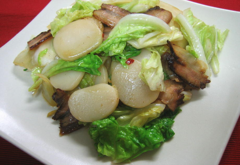 夫作の干し肉で中国風餅炒め_f0153497_14161393.jpg