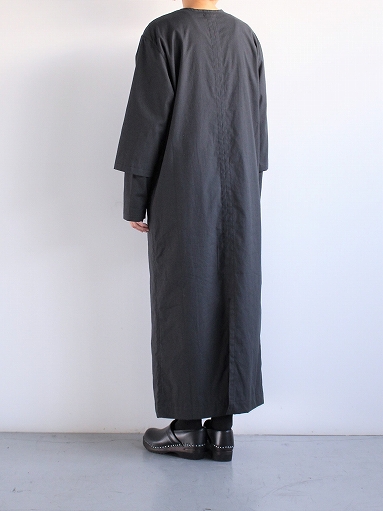 THE HINOKI　Cotton Nep Parachute Cloth layered Sleeve PO Dress / Black_b0139281_1417473.jpg