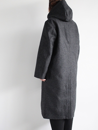 THE HINOKI　Wool Melton Hooded Coat / Dark Gray_b0139281_16371249.jpg