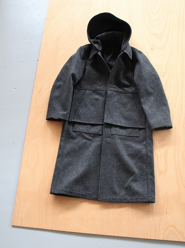 THE HINOKI　Wool Melton Hooded Coat / Dark Gray_b0139281_1637291.jpg