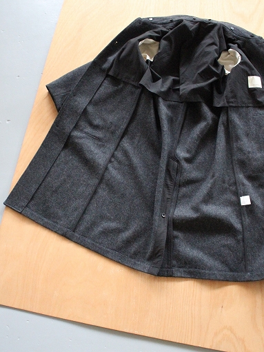 THE HINOKI　Wool Melton Hooded Coat / Dark Gray_b0139281_16375390.jpg