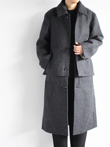 THE HINOKI　Wool Melton Hooded Coat / Dark Gray_b0139281_16381214.jpg
