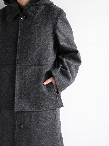 THE HINOKI　Wool Melton Hooded Coat / Dark Gray_b0139281_1638247.jpg