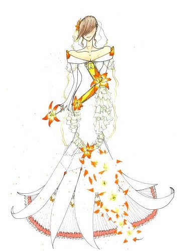 ウェディングドレスデザイン画コンテスト19 ヤマガクマ 日記