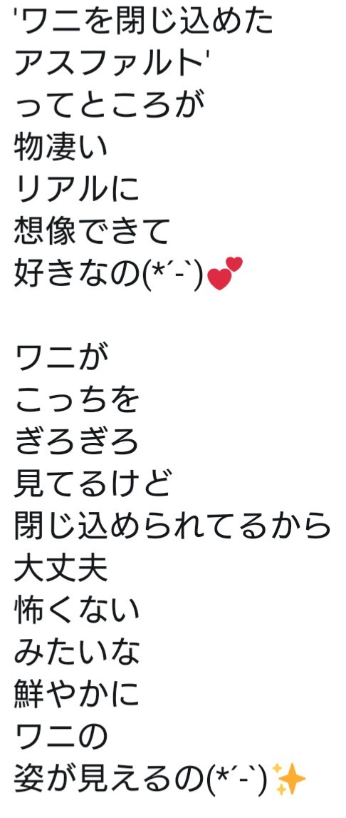 アスファルト の ワニ