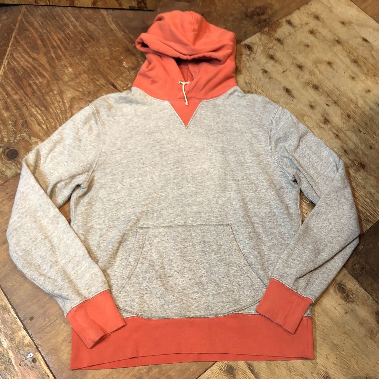 １１月２日（土）入荷！J.CREW Vintage fleece シリーズ！　TWO TONE SWEAT HOODIE  FRONT V!_c0144020_13273421.jpg