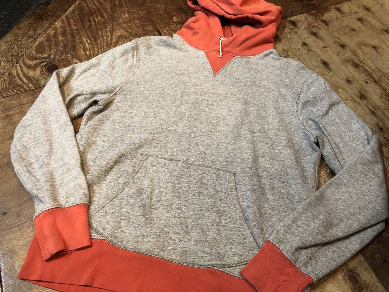 １１月２日（土）入荷！J.CREW Vintage fleece シリーズ！　TWO TONE SWEAT HOODIE  FRONT V!_c0144020_13273737.jpg