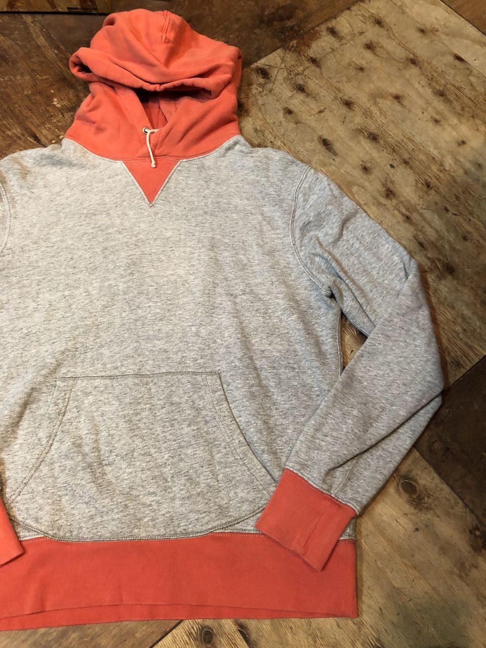 １１月２日（土）入荷！J.CREW Vintage fleece シリーズ！　TWO TONE SWEAT HOODIE  FRONT V!_c0144020_13273849.jpg