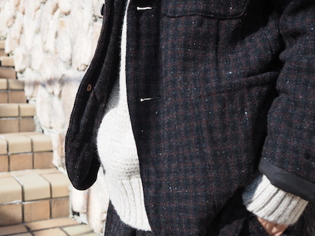un/unbient -Classic wool tweed Jacket- : Chalt