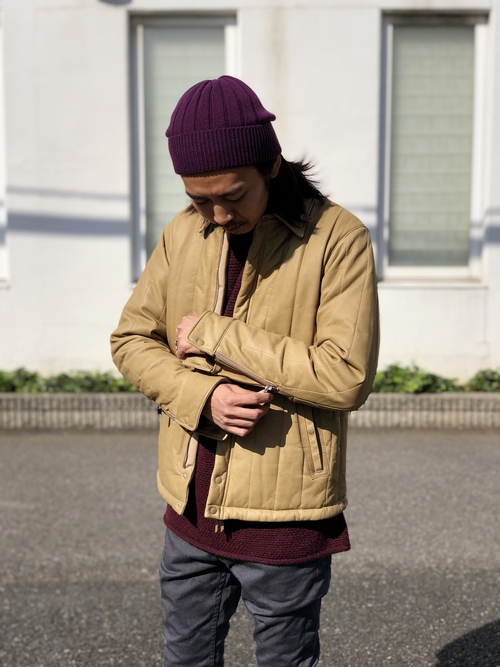 nonnative - CARPENTER PUFF JACKET COW LEATHER. : UNDERPASS nonnative - CARPENTER PUFF JACKET COW LEATHER. : UNDERPASS