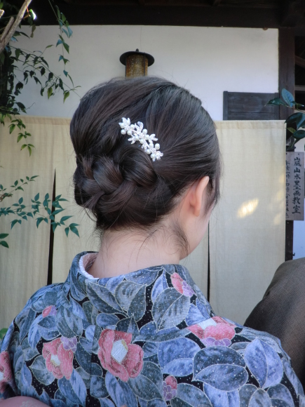 ヘアアレンジと髪飾り 京都嵐山 着物レンタル 遊月 徒然日記 ヘアアレンジと髪飾り 京都嵐山 着物レンタル 遊月 徒然日記