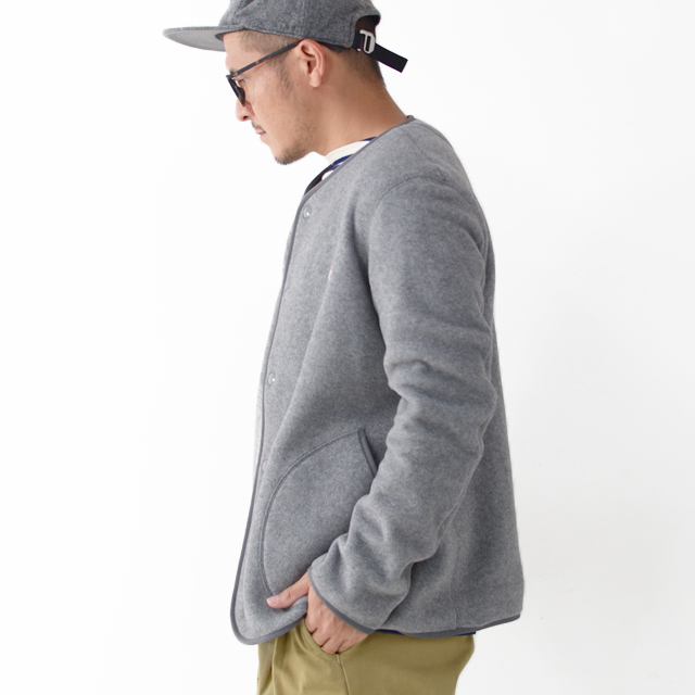 DANTON [ダントン] M\'s FLEECE NOCOLLAR JACKET [JD-8939] フリースノーカラージャケット・カーディガン・羽織り・メンズ・男性用・MEN\'S_f0051306_11314345.jpg