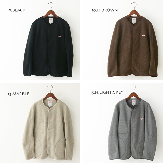 DANTON [ダントン] M\'s FLEECE NOCOLLAR JACKET [JD-8939] フリースノーカラージャケット・カーディガン・羽織り・メンズ・男性用・MEN\'S_f0051306_11314414.jpg