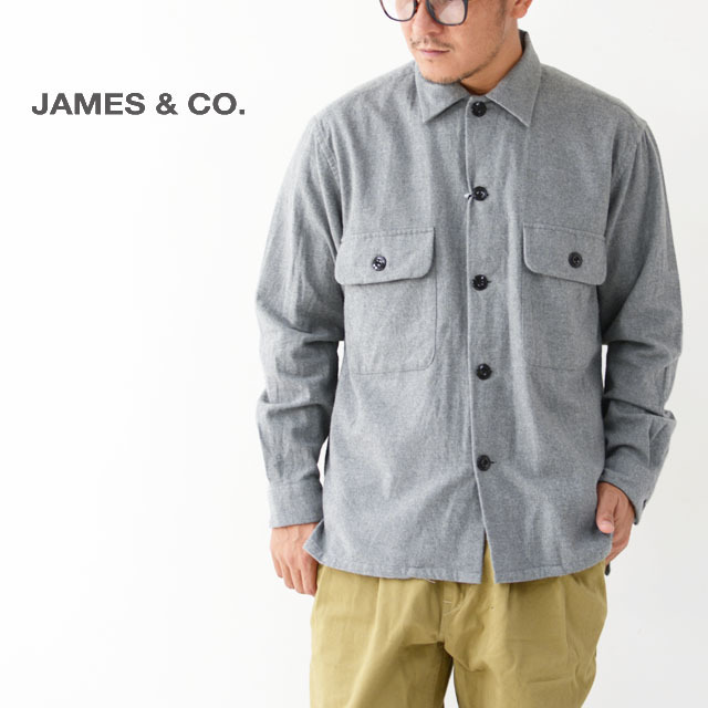 JAMES [ジェームス] Flannel Shirt [JS501/GRY] フランネルシャツ・ネルシャツ・長袖シャツ・アメカジ・メンズ・男性用・紳士・MEN\'S_f0051306_12155821.jpg