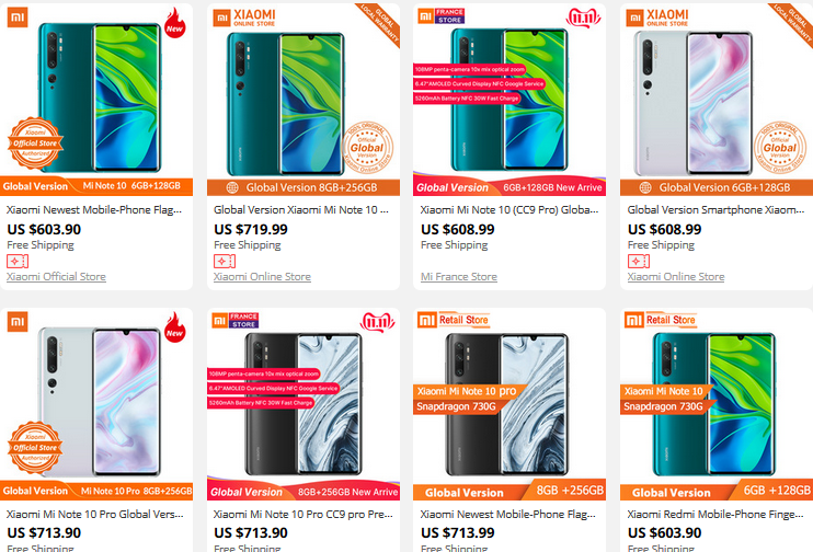 Xiaomi CC9Pro/Premium EditionとMi Note10/Note10 Pro/尊享版の違いと価格_d0262326_11572806.png