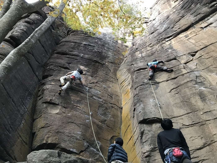 2019年11月10日、ルート整備のお手伝いで再び佐久の岩場、イエローキャットRP_b0037220_23242012.jpg
