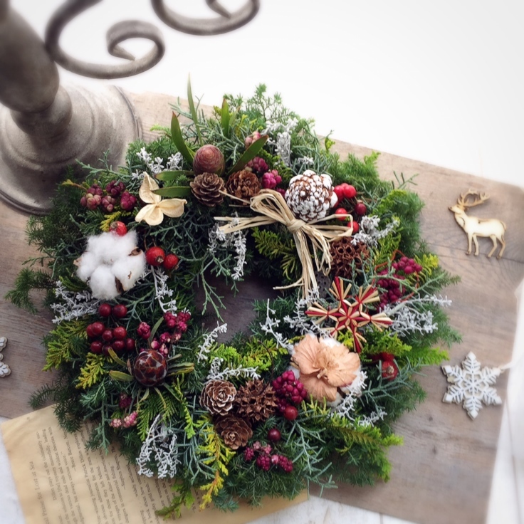 フレッシュクリスマスリースレッスンのお知らせ_e0128024_08485074.jpeg