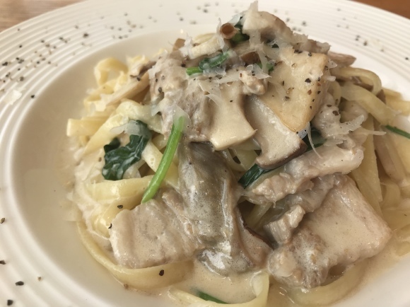 キノコの王様 ポルチーニのパスタ_c0343447_08412212.jpeg