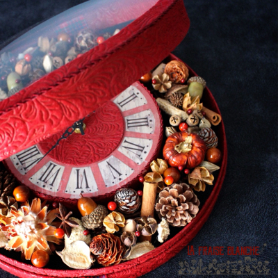 『Christmas wreath clock』&#127876;_d0361125_19571770.jpg