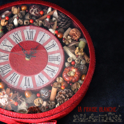 『Christmas wreath clock』&#127876;_d0361125_19571829.jpg