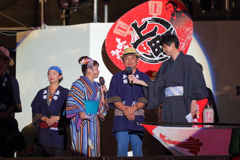 第66回よさこい祭り 後夜祭 上町よさこい鳴子連 その1_a0077663_17375033.jpg
