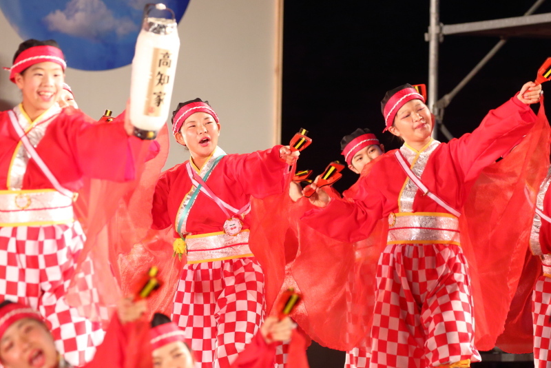 第66回よさこい祭り 後夜祭 上町よさこい鳴子連 その1_a0077663_17375079.jpg