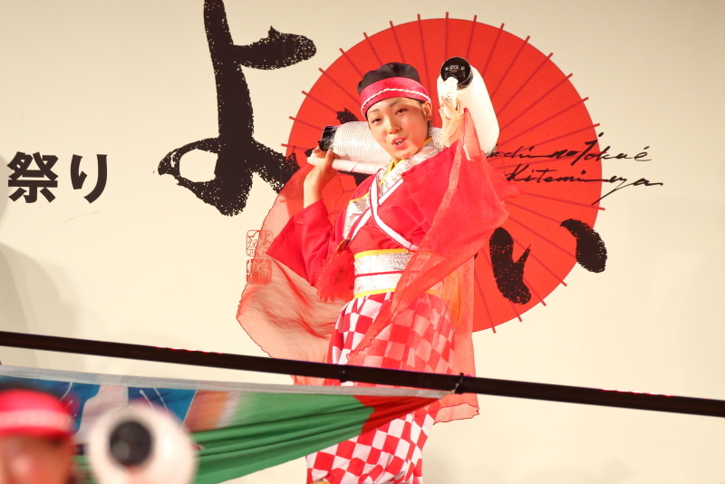 第66回よさこい祭り 後夜祭 上町よさこい鳴子連 その1_a0077663_17375089.jpg